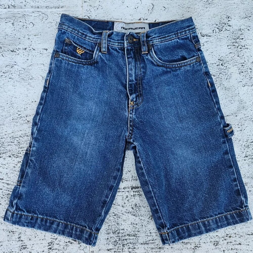 Rocawear Boys Shorts Blue Cotton Denim Shorts Cargo Shorts  Size 7X Authentic  B